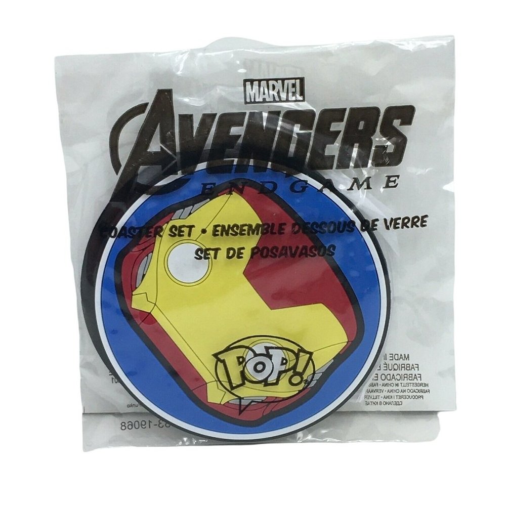 Funko Marvel Avengers Endgame Coaster Set Iron Man And Thanos End Game New